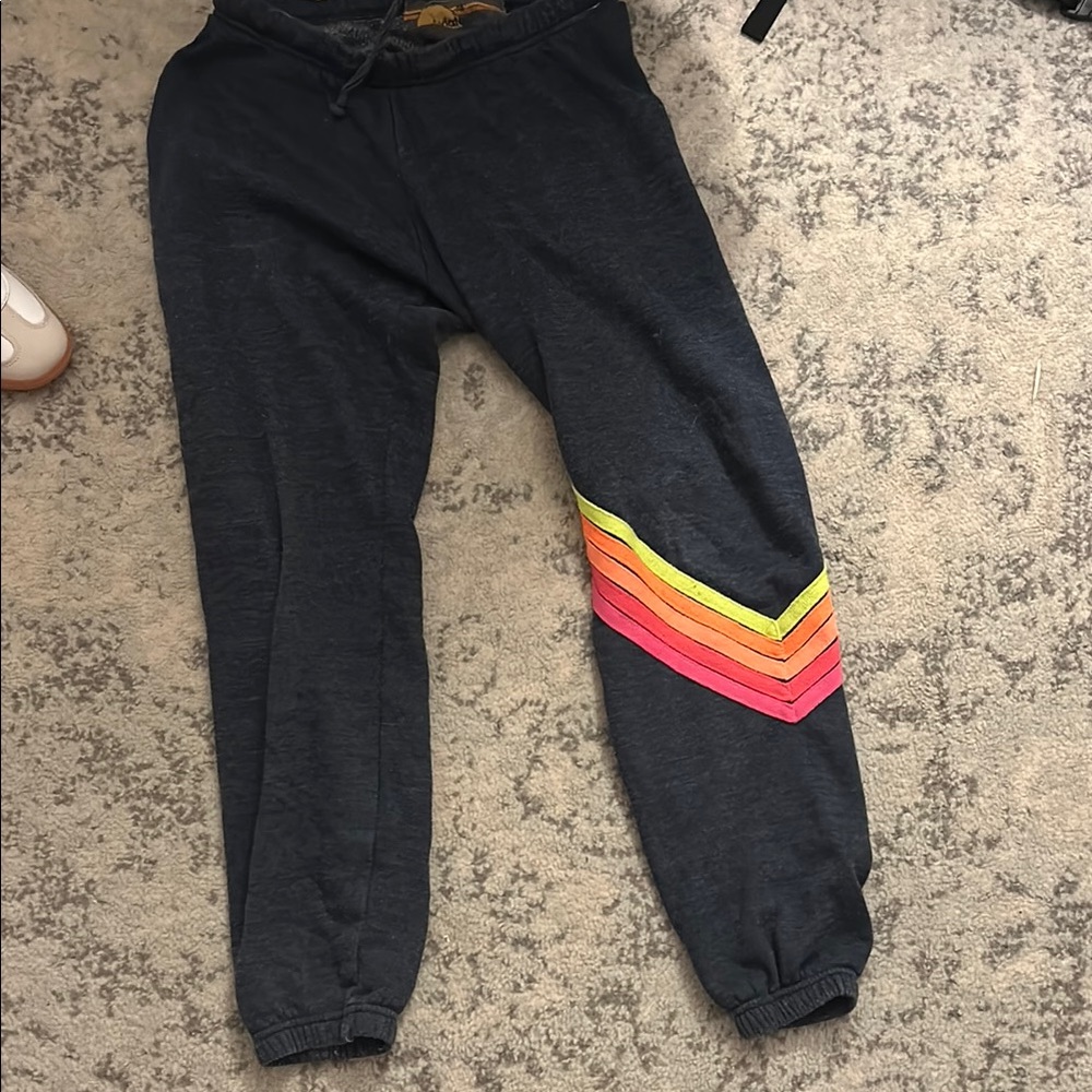 Aviator nation joggers with stripes